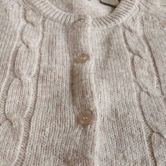 Vintage Northern Isles Neutral Cream Wool Blend‎ Button Down Cardigan - Picture 3 of 10